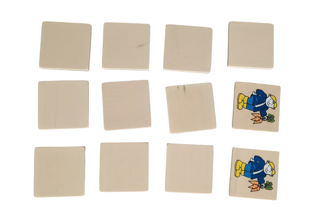 Wooden Farm Memory Game for Toddlers & Children