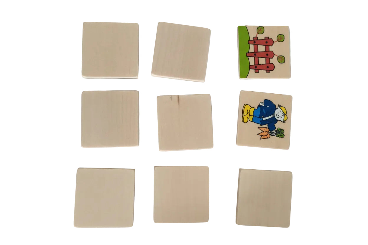 Wooden Farm Memory Game for Toddlers & Children