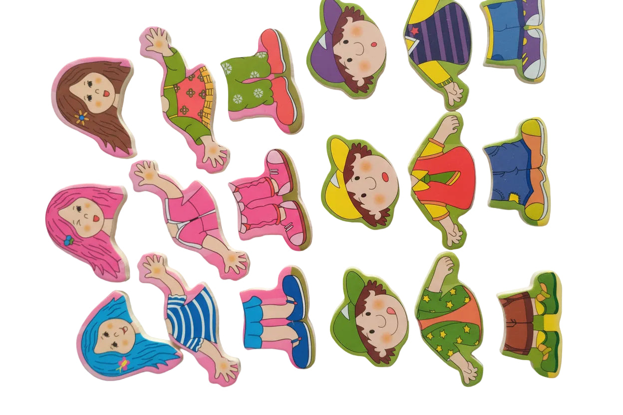Wooden Dress-Up Puzzle Toy for Kids Educational Play & Fine Motor Skills