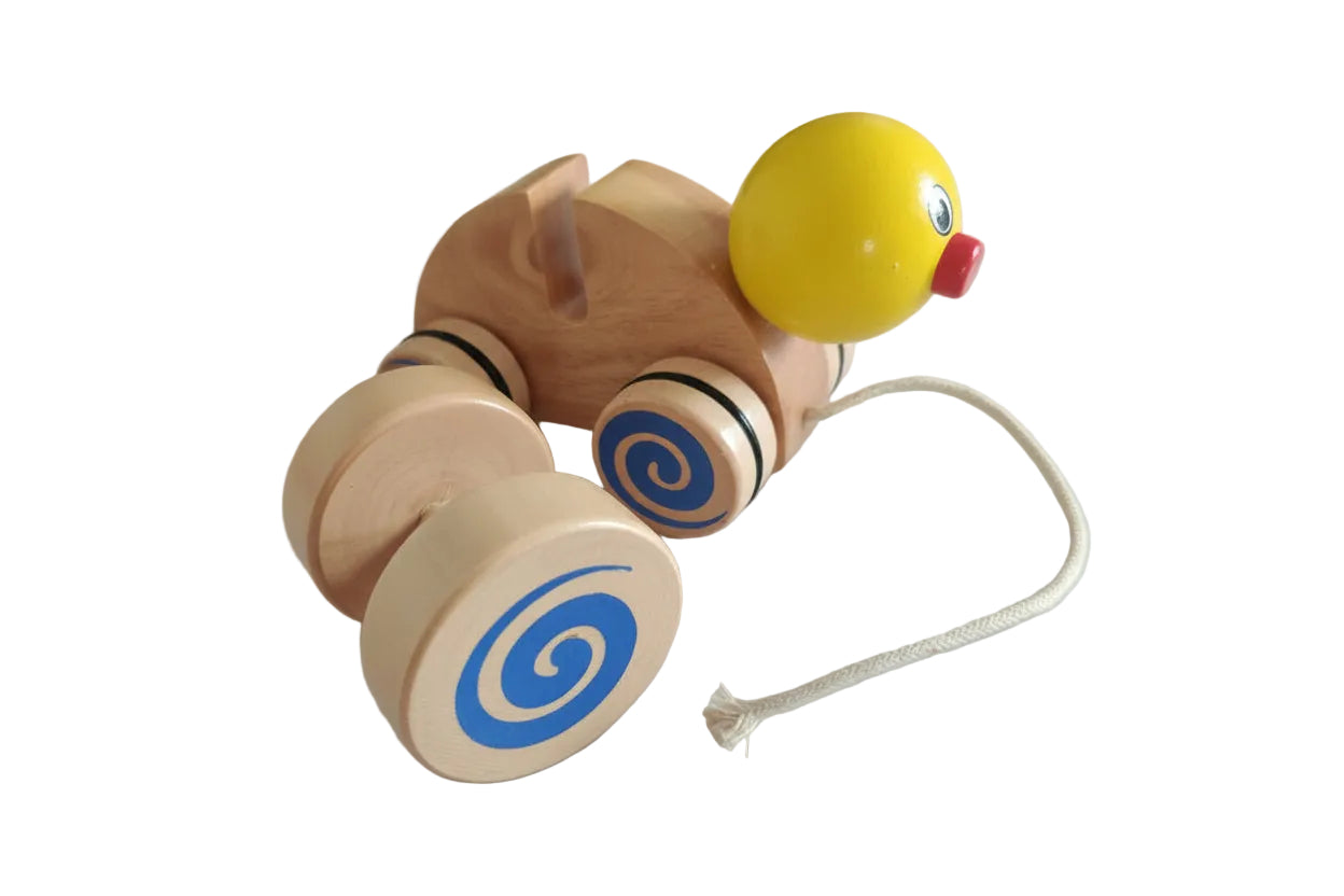 Wooden Duck Pull-Along Toy for Toddlers