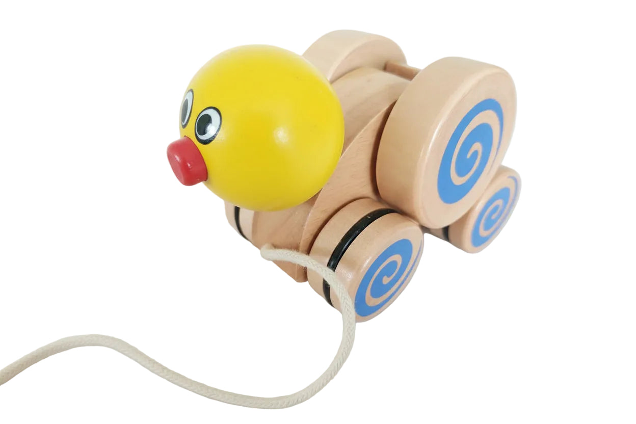 Wooden Duck Pull-Along Toy for Toddlers