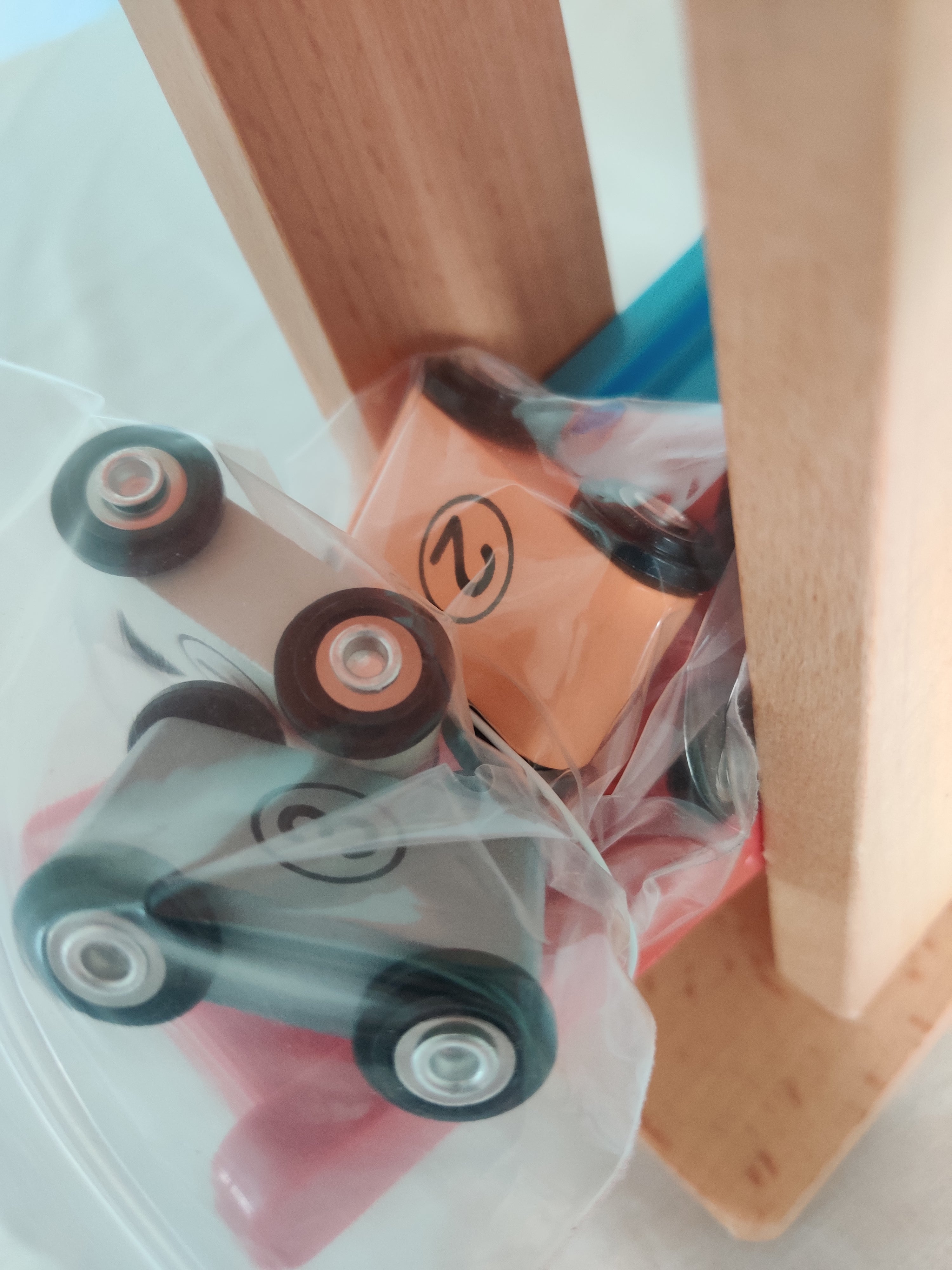 Wooden Car Ramp Toy with 4 Cars | Race Track for Toddlers