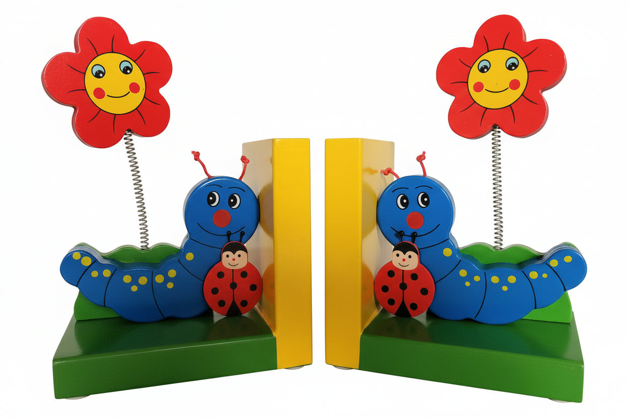 Wooden Bookend for Toddler Boys Fun and Functional Room Decor