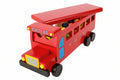 Wooden School Bus Toy with People Educational Play for Kids