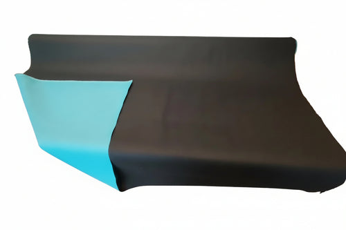 Premium Waterproof Rubber Bonded Cotton Fabric – Black & Ocean Blue (2-Ply)