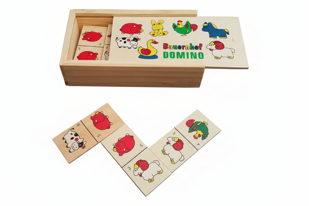 Farm Animal Dominoes Game for Toddlers & Children