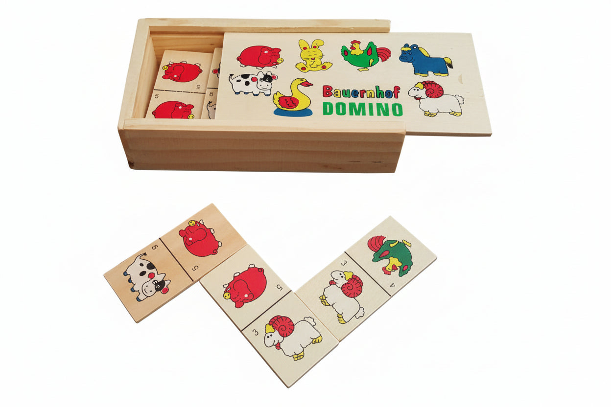 Farm Animal Dominoes Game for Toddlers & Children