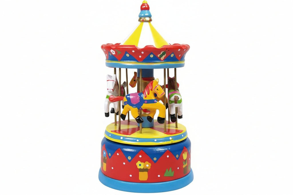 Toddler Musical Wooden Carousel Toy Nursery Decor