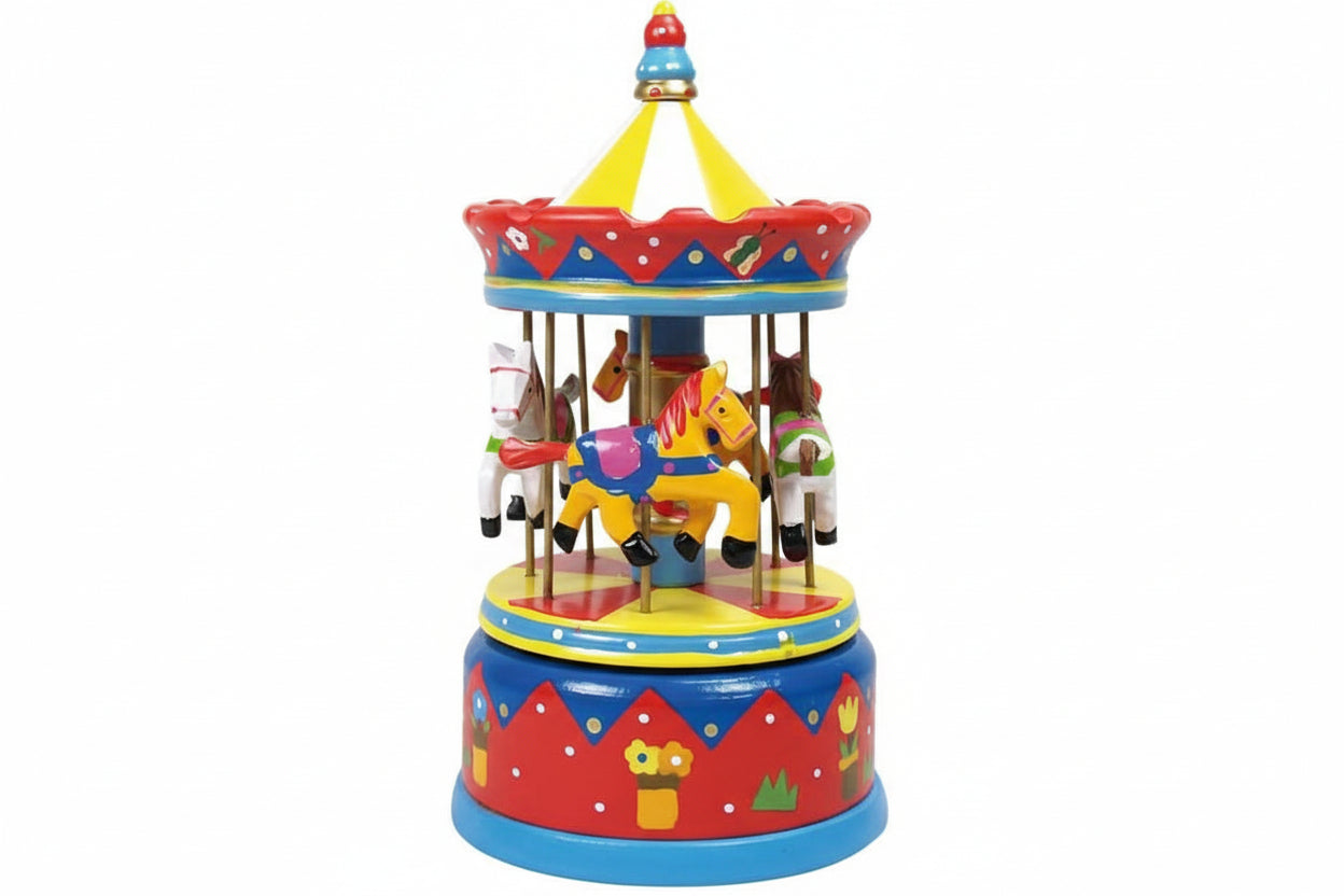 Toddler Musical Wooden Carousel Toy Nursery Decor