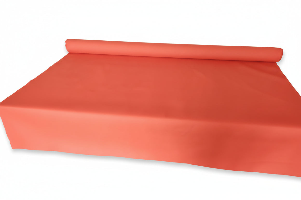 Premium Waterproof Rubber Bonded Cotton Fabric – Orange (2-Ply)