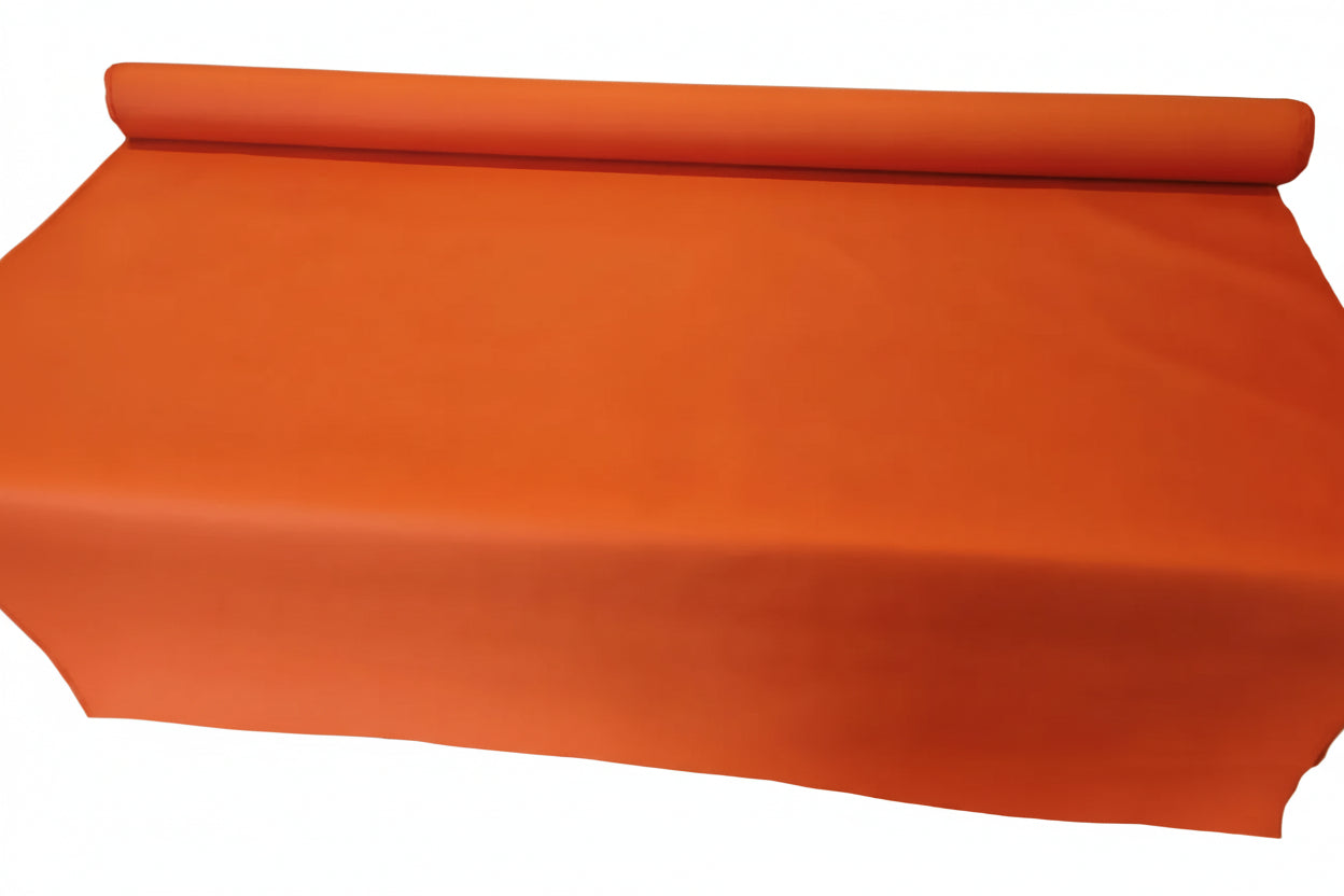 Premium Waterproof Rubber Bonded Cotton Fabric – Orange (2-Ply)