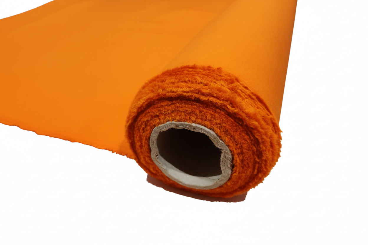 Premium Waterproof Rubber Bonded Cotton Fabric – Orange (2-Ply)