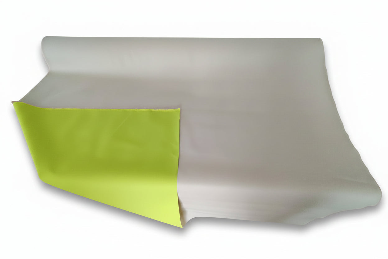 Premium Waterproof Rubber Bonded Cotton Fabric – Putty & Lime (2-Ply)