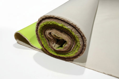 Premium Waterproof Rubber Bonded Cotton Fabric – Putty & Lime (2-Ply)