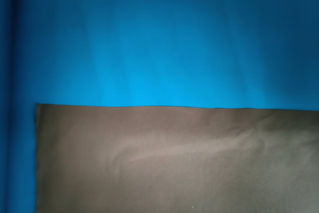 Premium Waterproof Rubber Bonded Cotton Fabric – Royal Blue & Mid Brown (2-Ply)