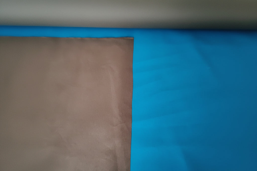 Premium Waterproof Rubber Bonded Cotton Fabric – Royal Blue & Mid Brown (2-Ply)