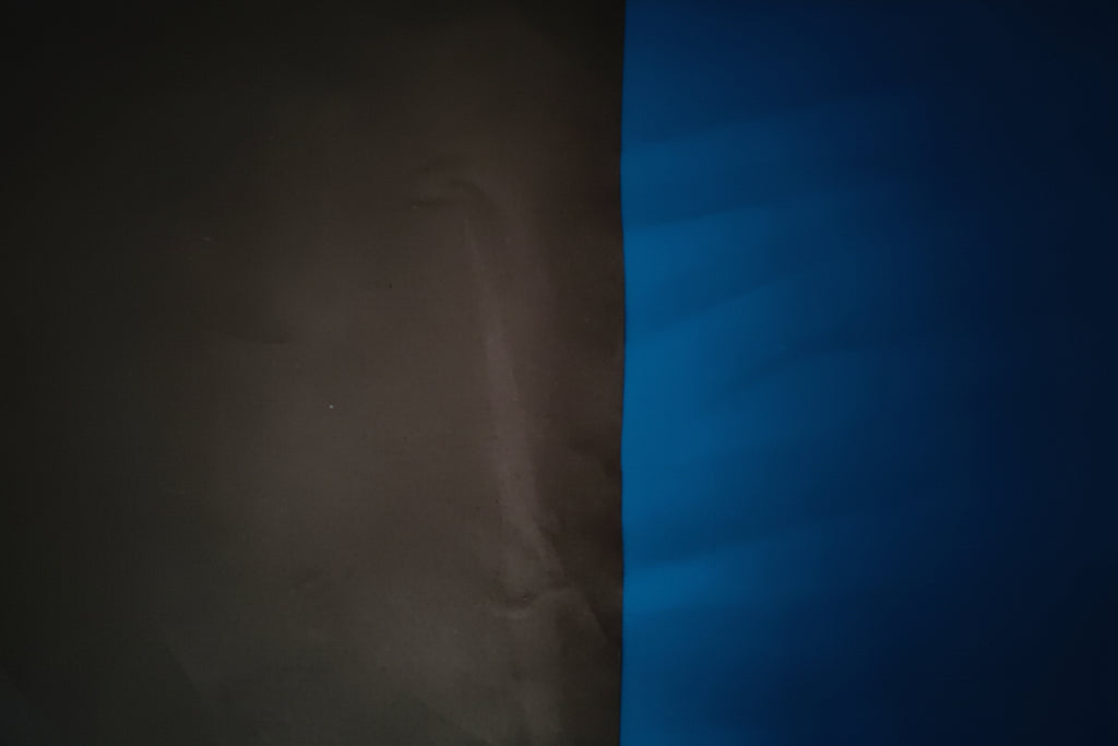 Premium Waterproof Rubber Bonded Cotton Fabric – Royal Blue & Mid Brown (2-Ply)