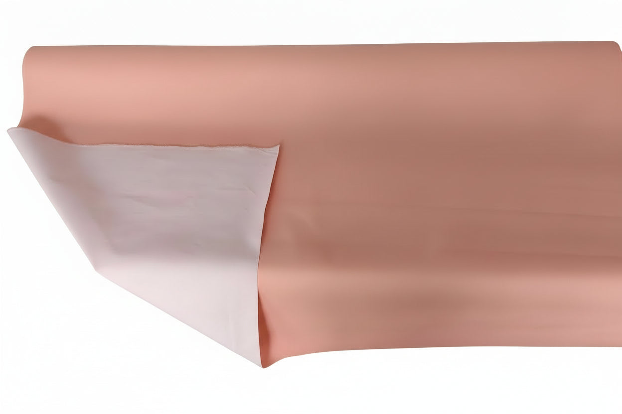 Premium Waterproof Rubber Bonded Cotton Fabric – Salmon Pink (2-Ply)