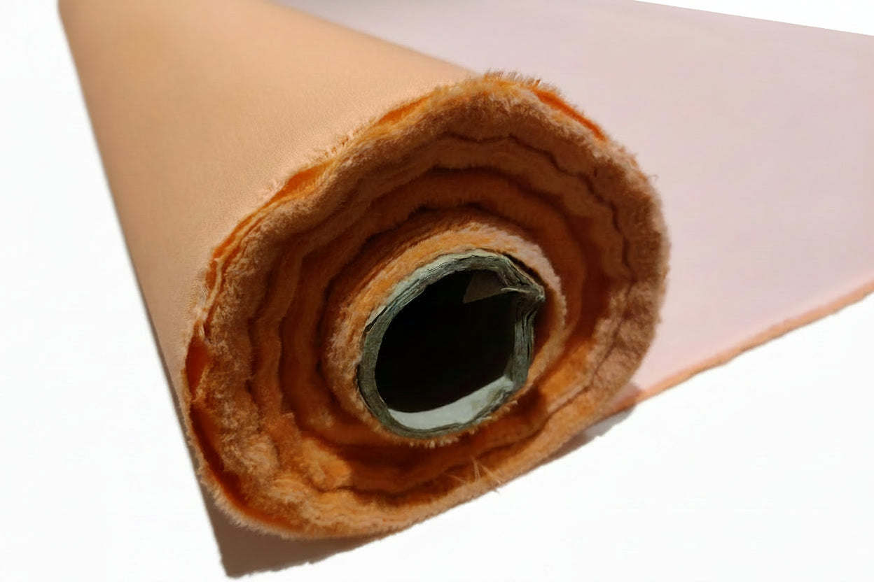 Premium Waterproof Rubber Bonded Cotton Fabric – Salmon Pink (2-Ply)