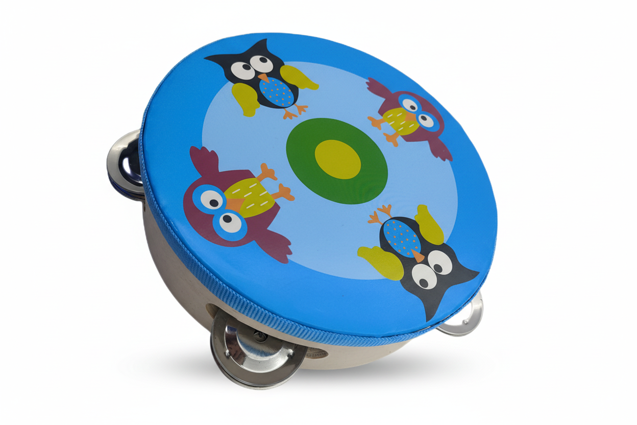Owl Tambourine Musical Toy for Toddlers & Kids
