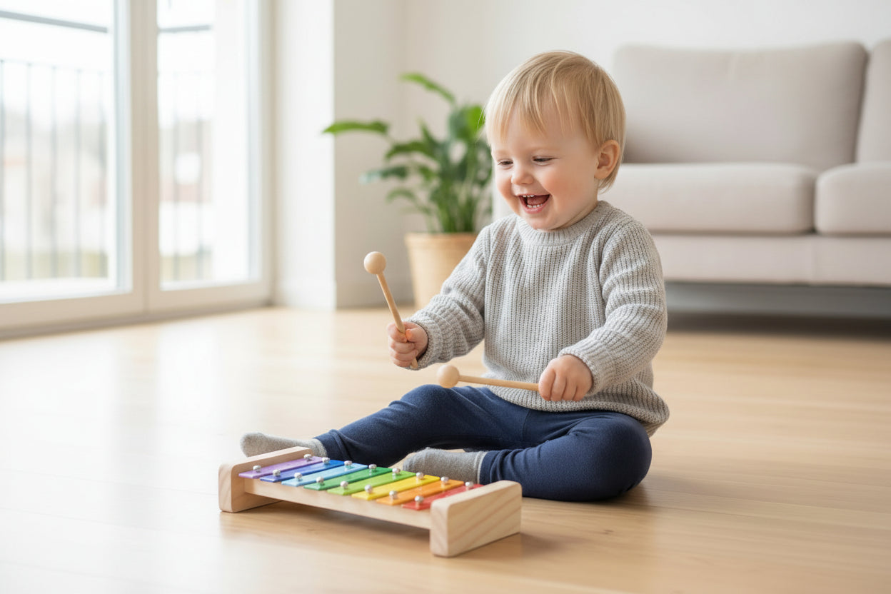 Wooden Xylophone Toy for Toddlers Age 1-3 | Musical Learning Toy Kids Gift
